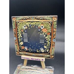 2 PC LOT NEW* Whimsical Wildflower Double  Light Switch Cover Cottagecore Floral